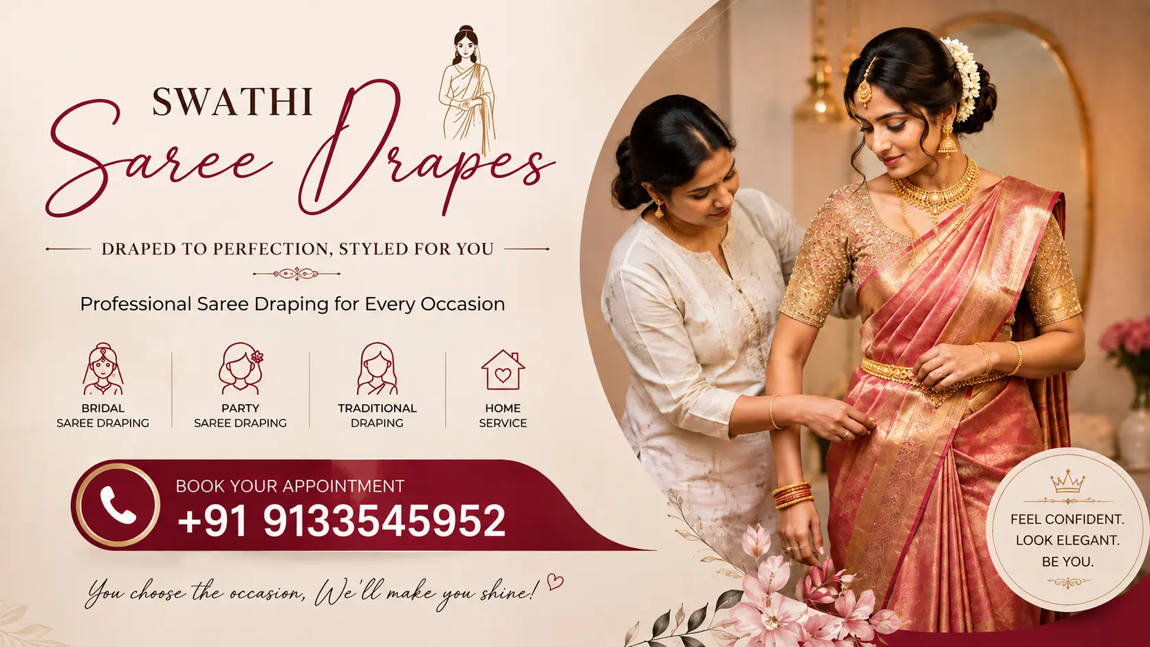 Best Saree Drapes in Kaggadaspura