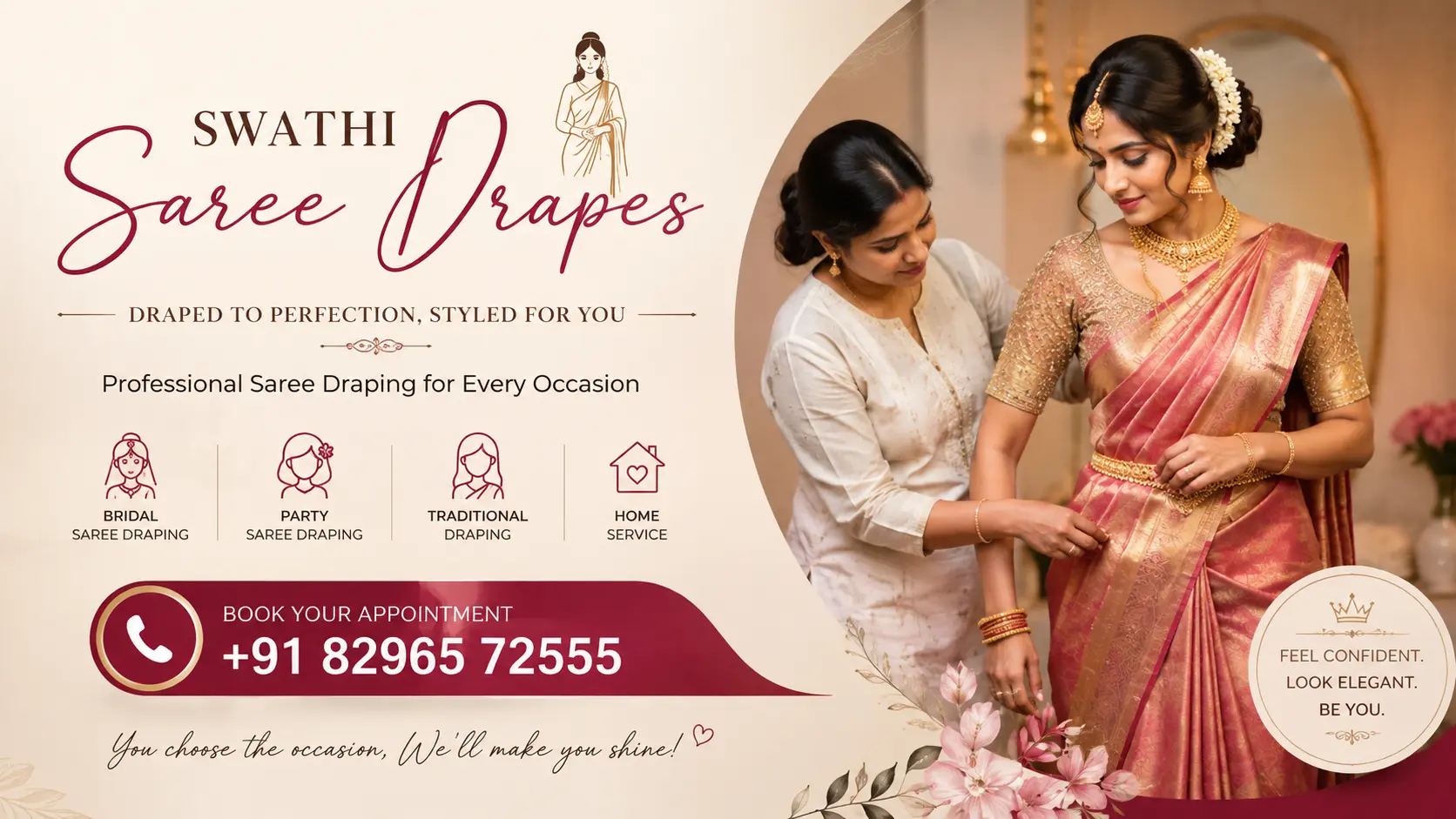 Best Saree Drapes in Kaggadaspura